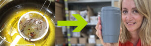 Re-valorisation des hau en bioplastique, en gobelets réutilisables